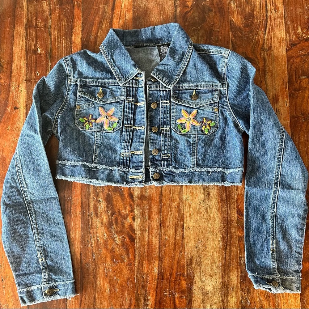 Kids Jean cropped jacket